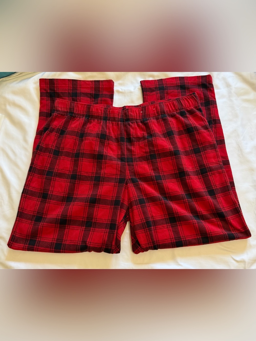Y2K Red & Black Plaid Flannel Lounge Pants Men’s XL